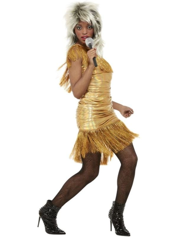 Tina Turner Vrouwen Kostuum Goud