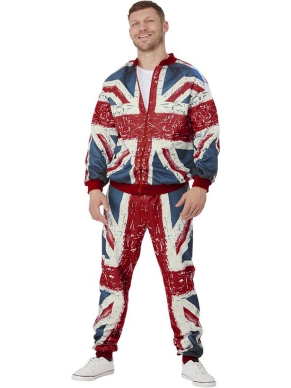 Union Jack Leisure Suit Mannen Rood en Blauw