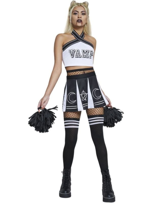 Vampier Cheerleader Kostuum Dames Zwart