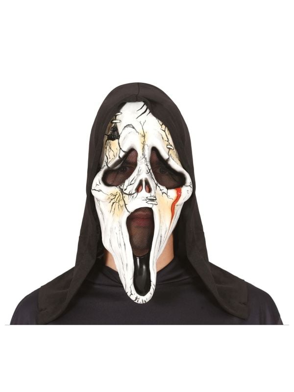 Verwond Scream masker met kap halloween