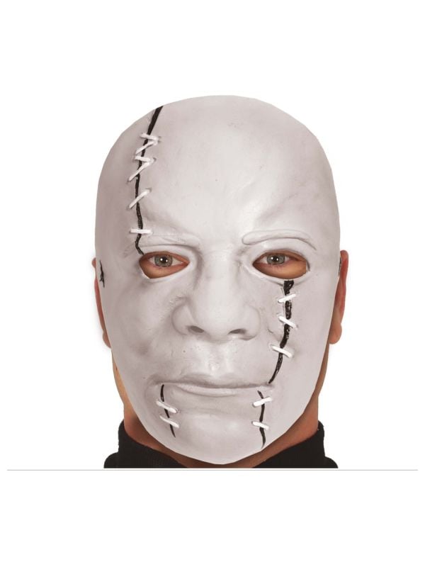 Wit gezicht met littekens masker halloween