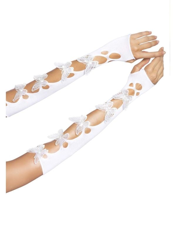 Witte vlinder Armwarmers dames