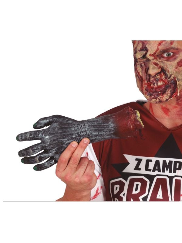 Zombie hand zwart 30 cm halloween