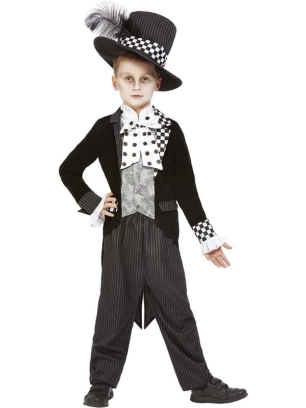 Zwart Mad Hatter Kostuum Kinderen