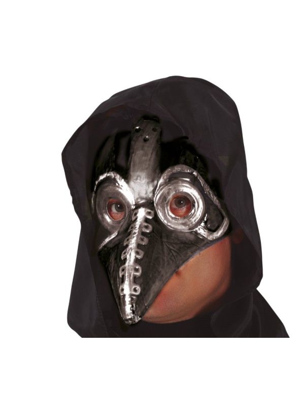 Zwart pestdokter masker halloween