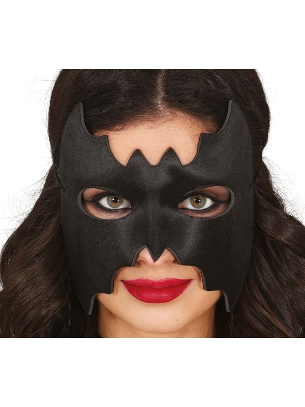 Zwart vleermuis batman masker