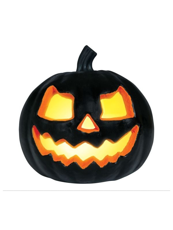 Zwarte pompoen schuim 20 cm halloween