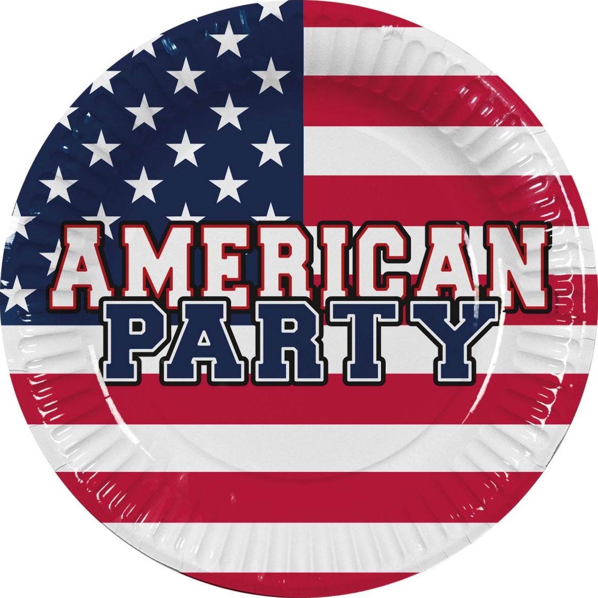 10 Papieren Bordjes 'AMERICAN PARTY'