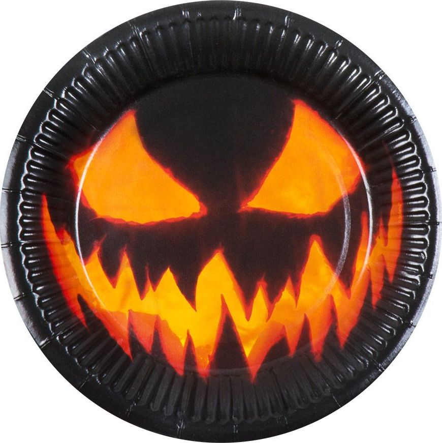 10 Papieren Creepy Pumpkin Bordjes halloween