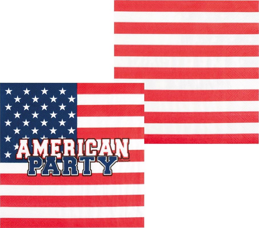 20 Papieren Servetten 'AMERICAN PARTY'