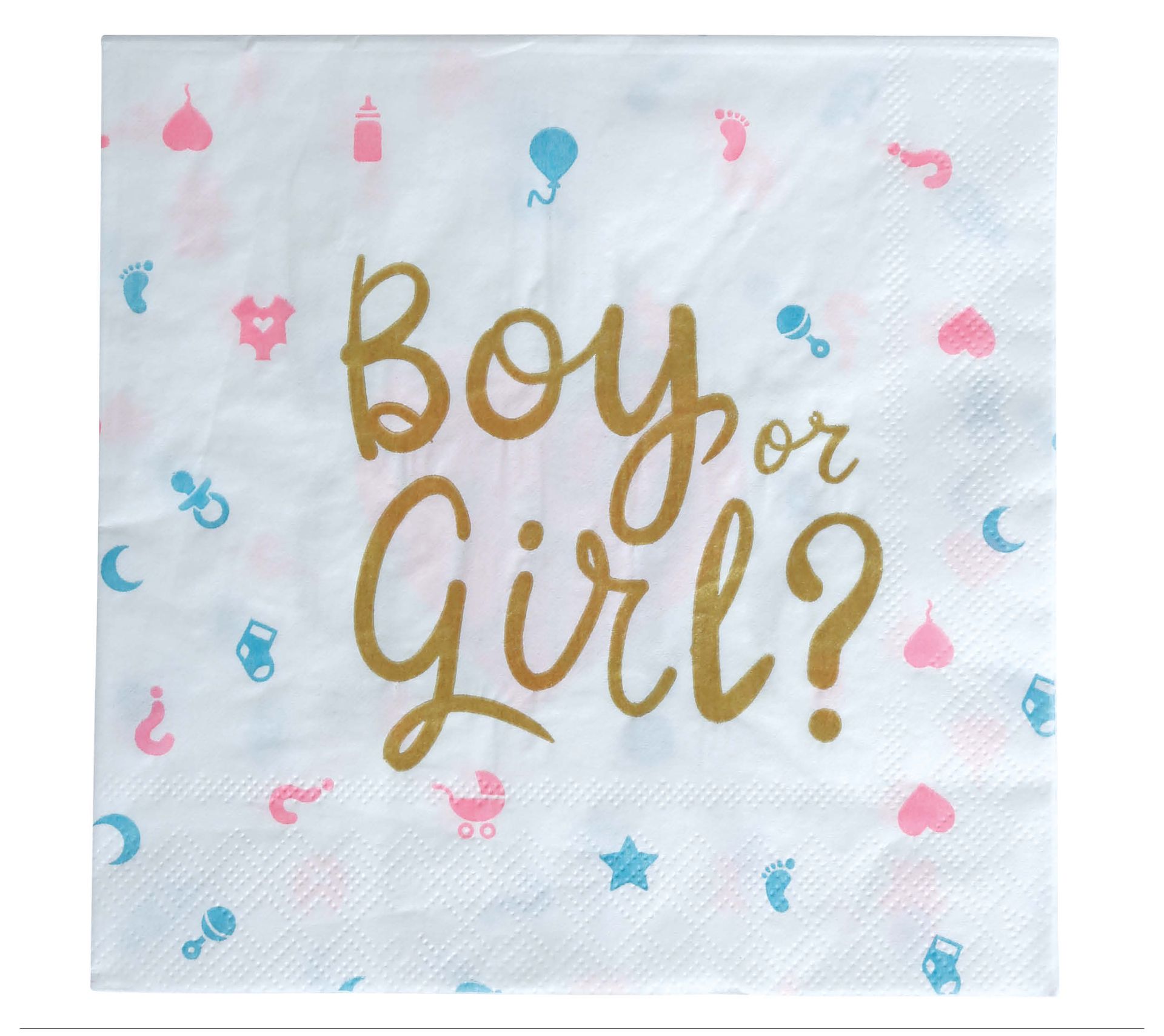 20 papieren servetten Gender Reveal