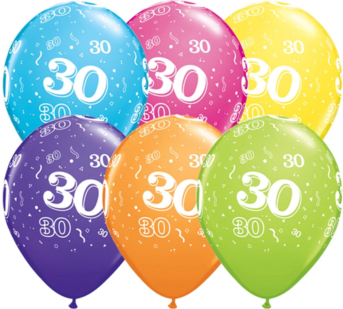 30 jaar kleurrijke happy birthday ballonnen 25 stuks