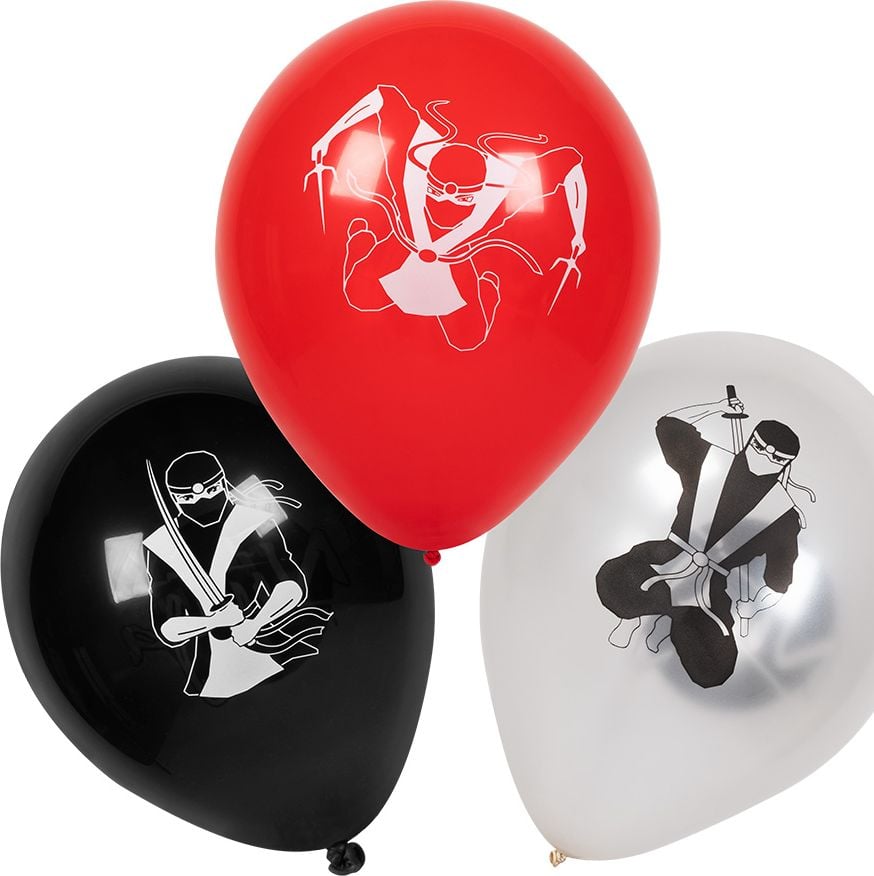 6 Latex Ninja Ballonnen