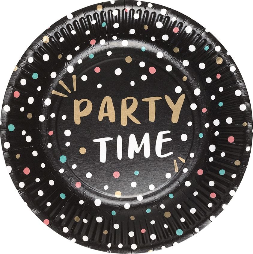 8 Papieren Bordjes 'Party Time'