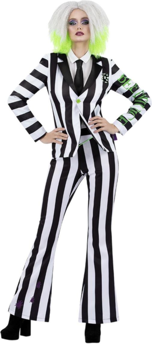 Beetlejuice Kostuum Dames Zwart en Wit