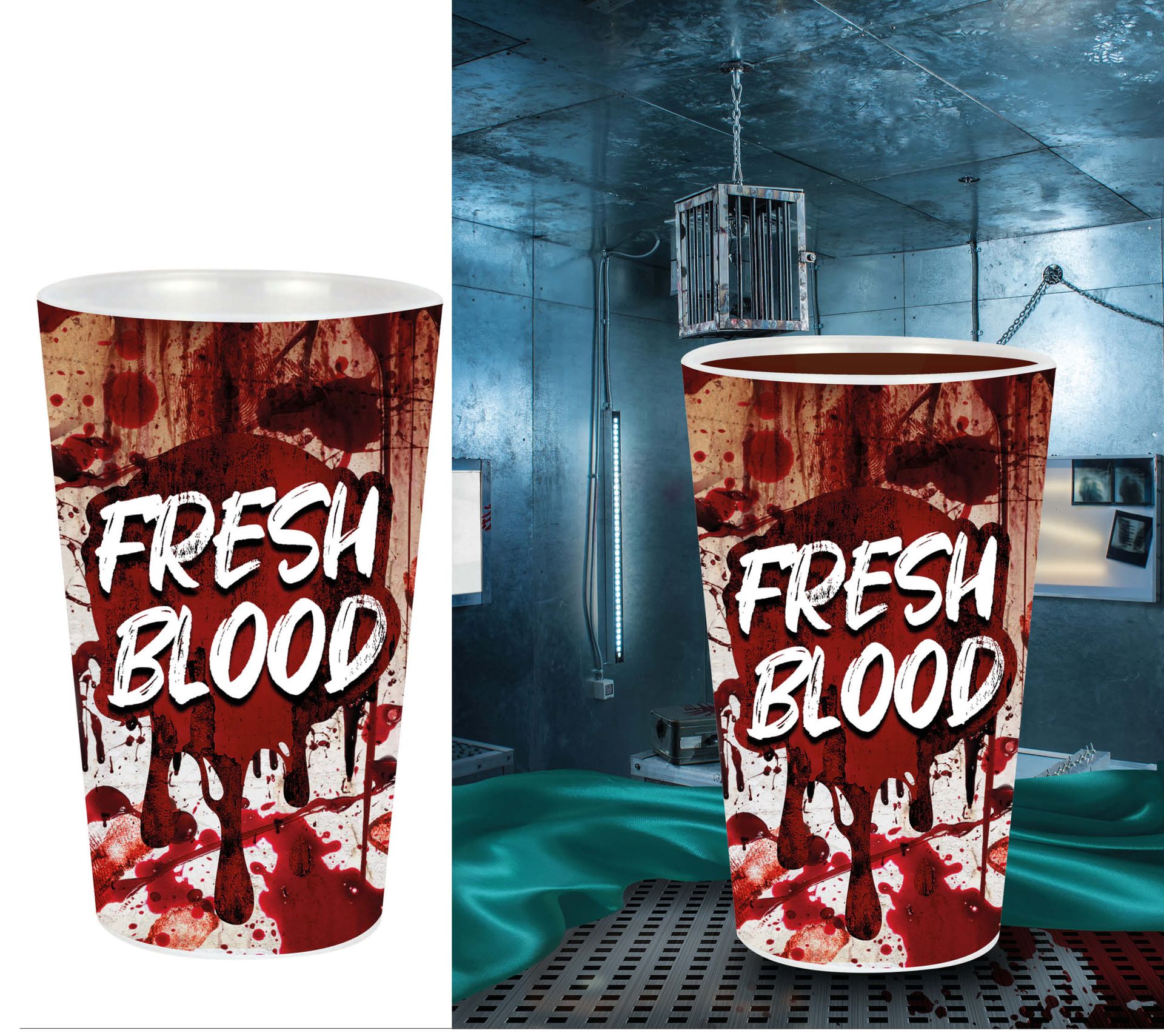 Bloed drinkbeker plastic halloween