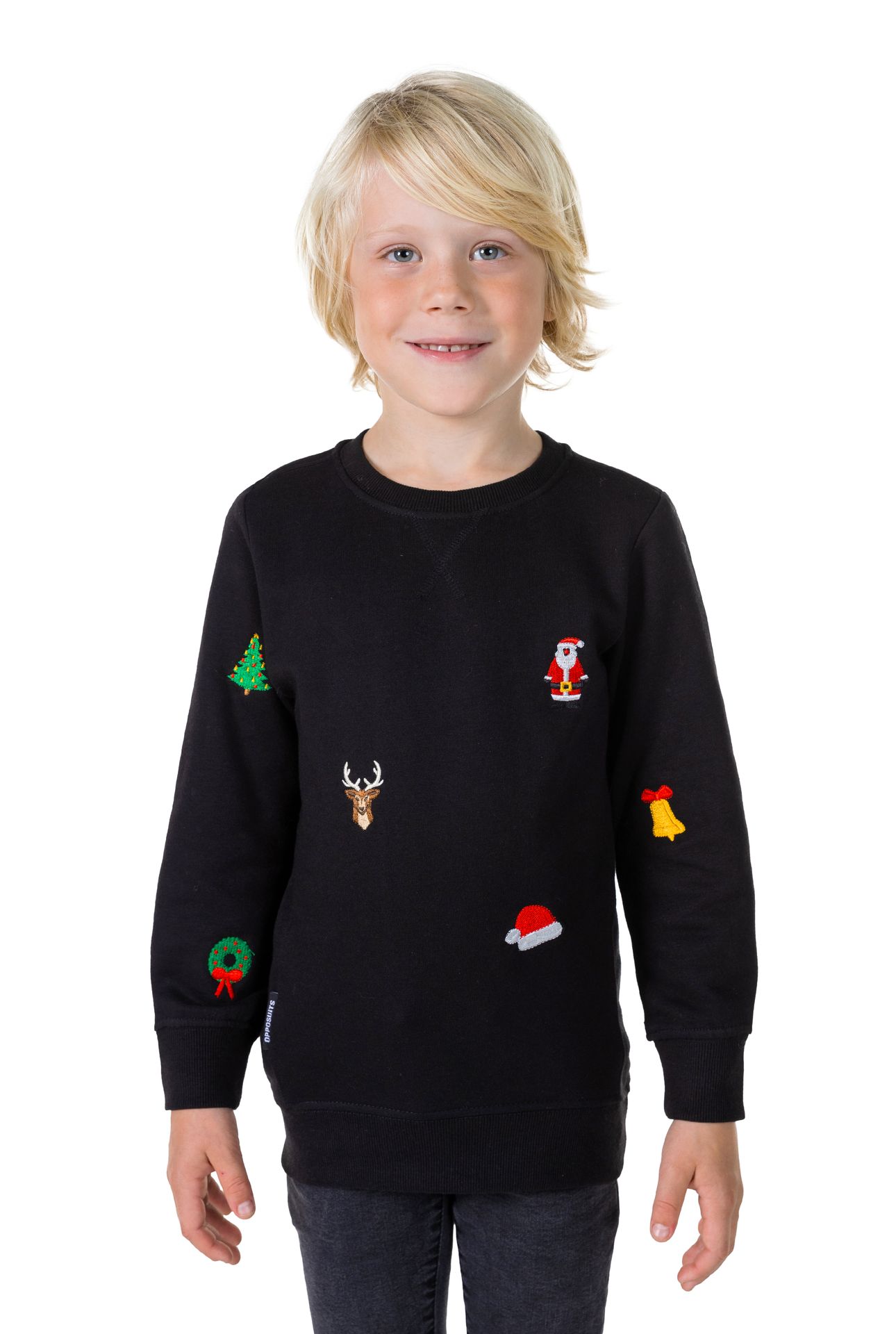 BOYS X-Mas Icons - Black Sweater Jongens Opposuits