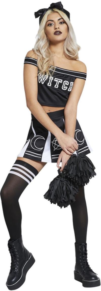 Cheerleader Witch Kostuum Dames Zwart