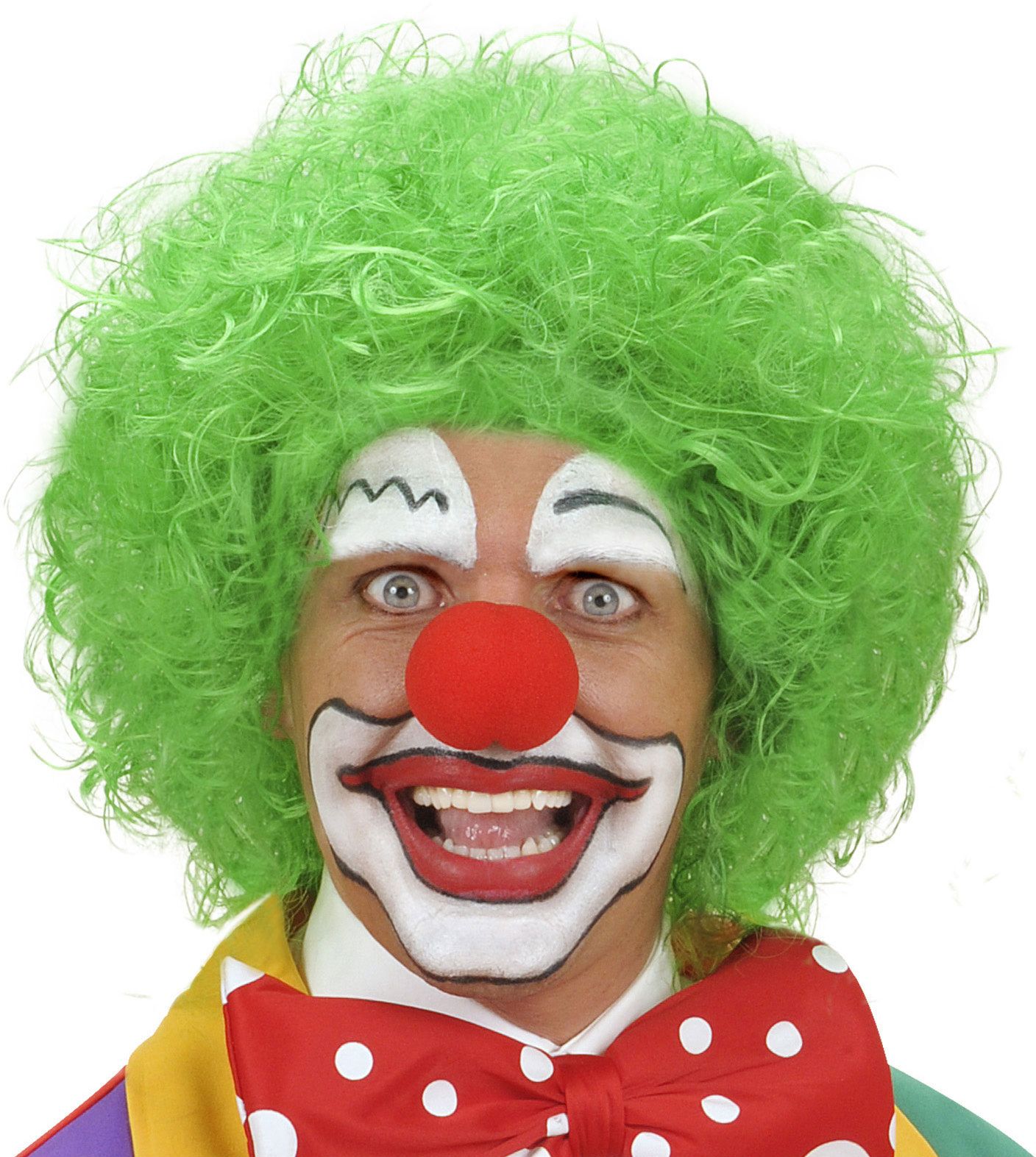 Clowns pruik groen