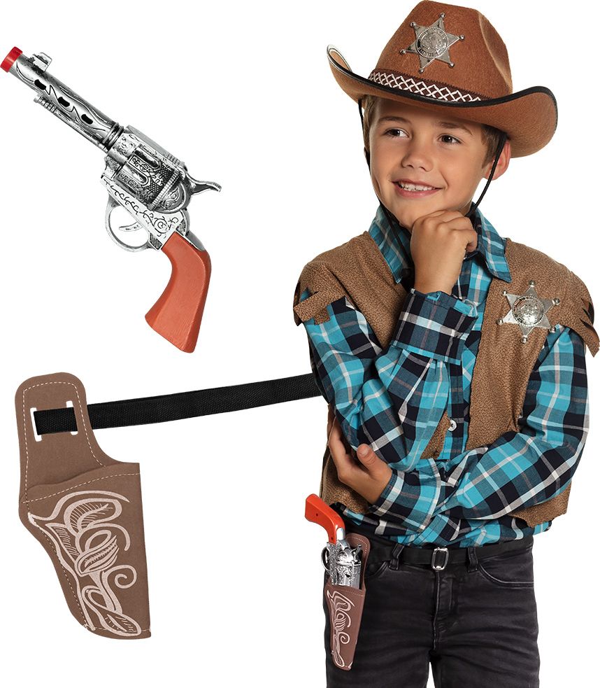 Complete Cowboy Kinder Accessoireset 3-delig