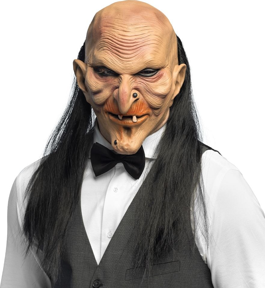 Creepy butler latex hoofdmasker halloween