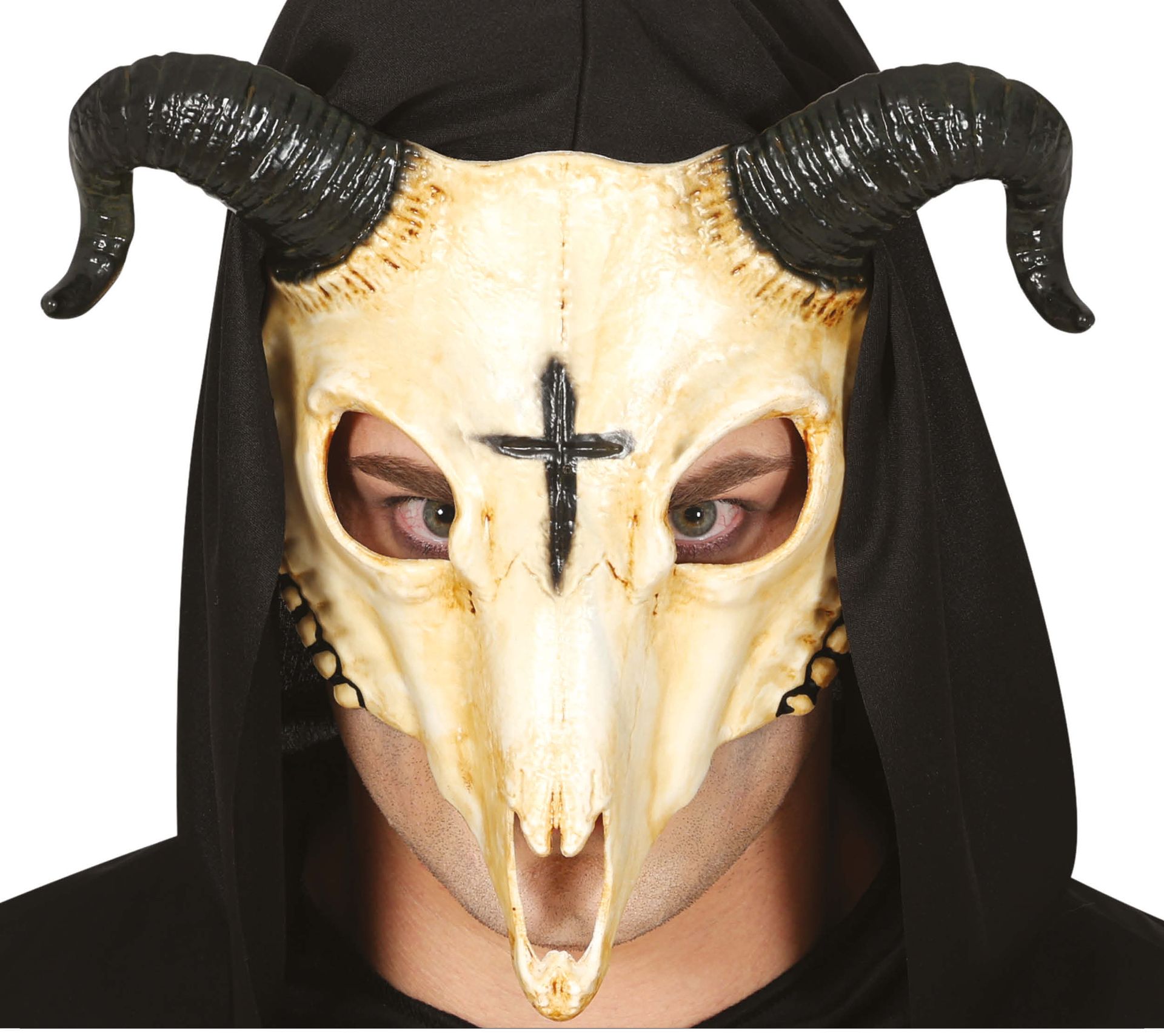 Demonische ram schedel masker halloween