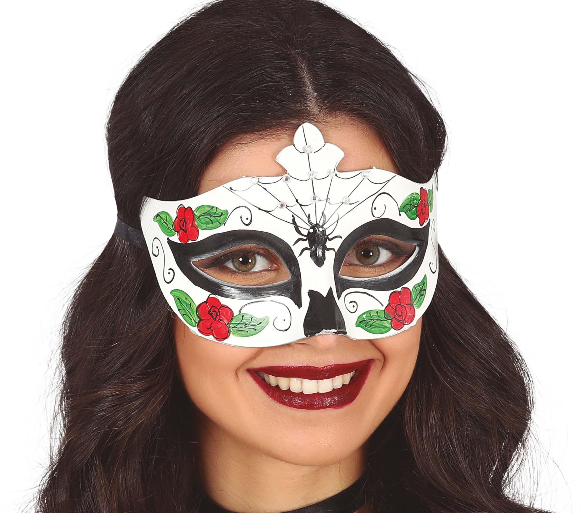 Dia de Muertos masker met spin