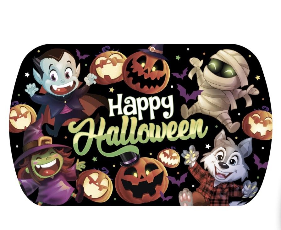 Dienblad vrolijke halloween monsters 39 x 24 cm