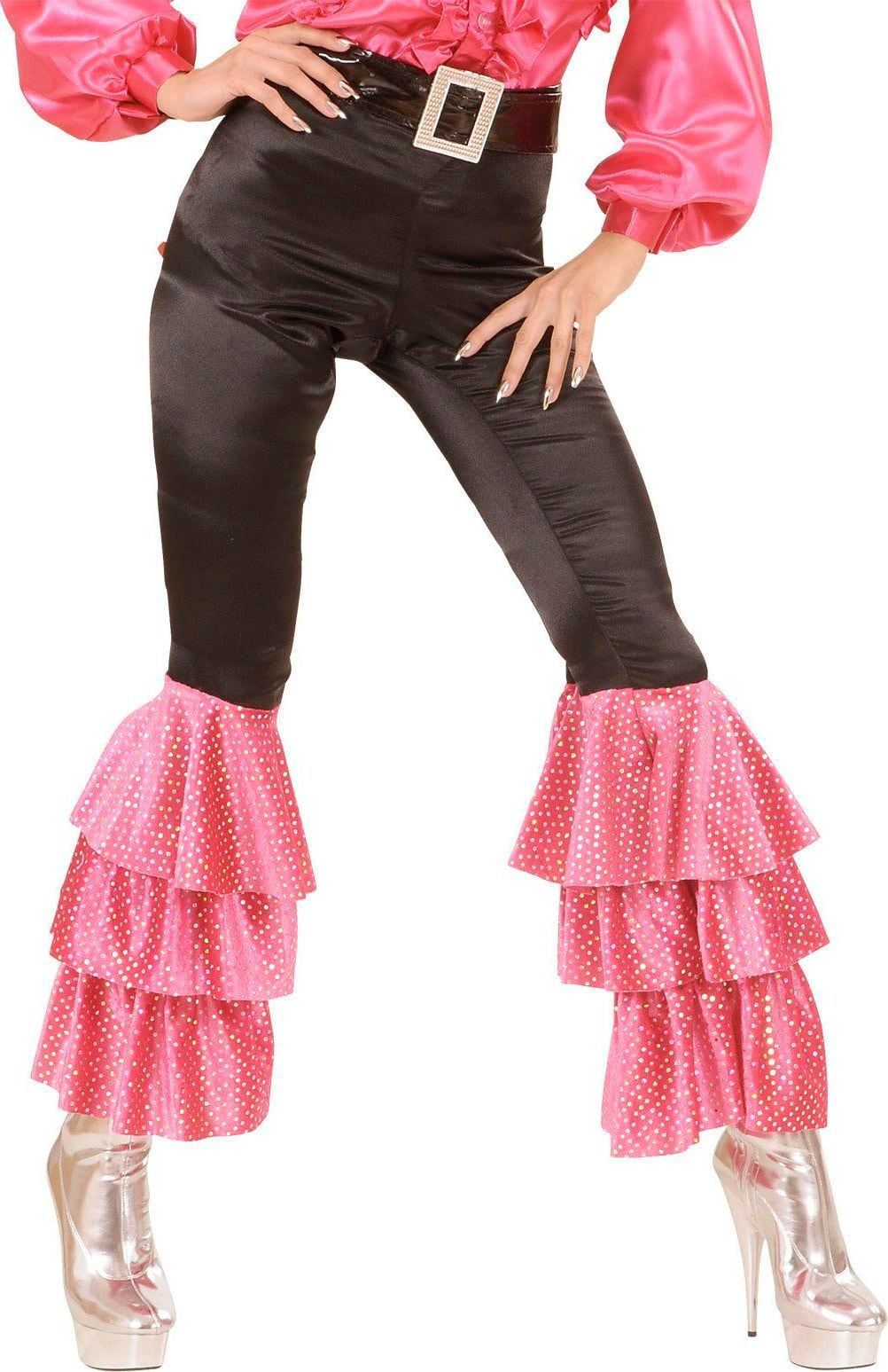 Zwarte Broek Wit Roze Pailletten Feestkleding Nl