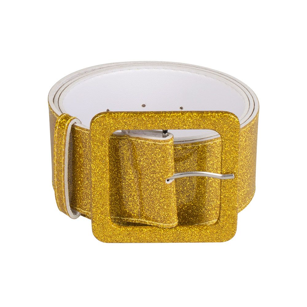 Disco riem glitter goud