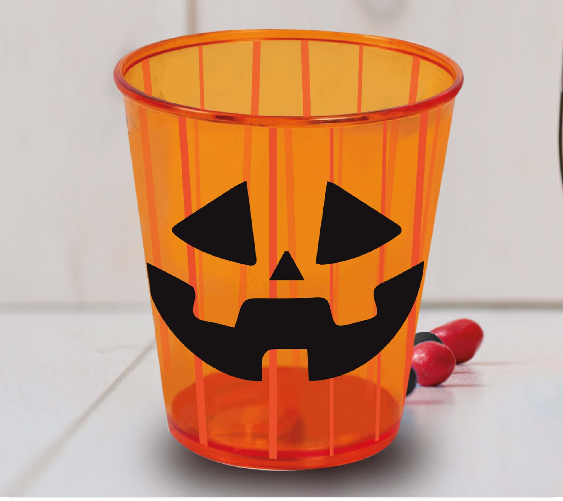 Drinkbeker pompoen 9 x 10 cm halloween