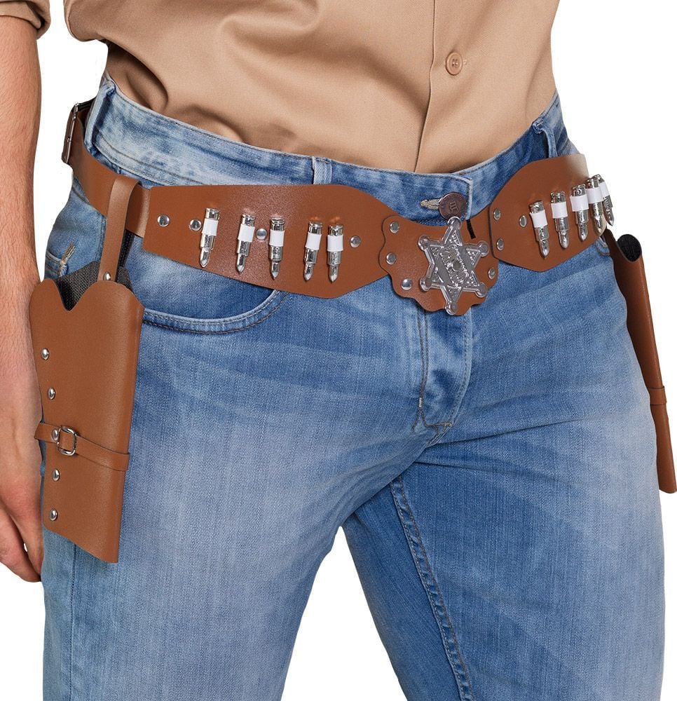 Dubbel Cowboyholster Sheriff Bruin