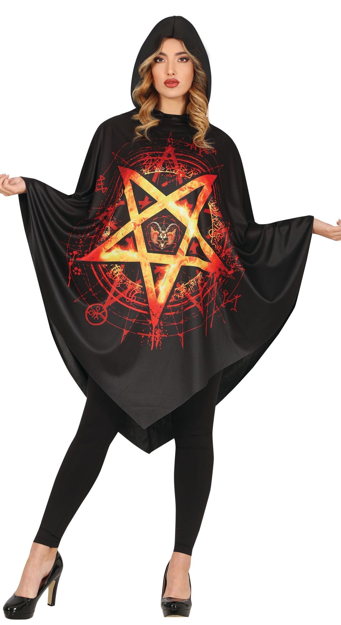 Duivel poncho halloween dames