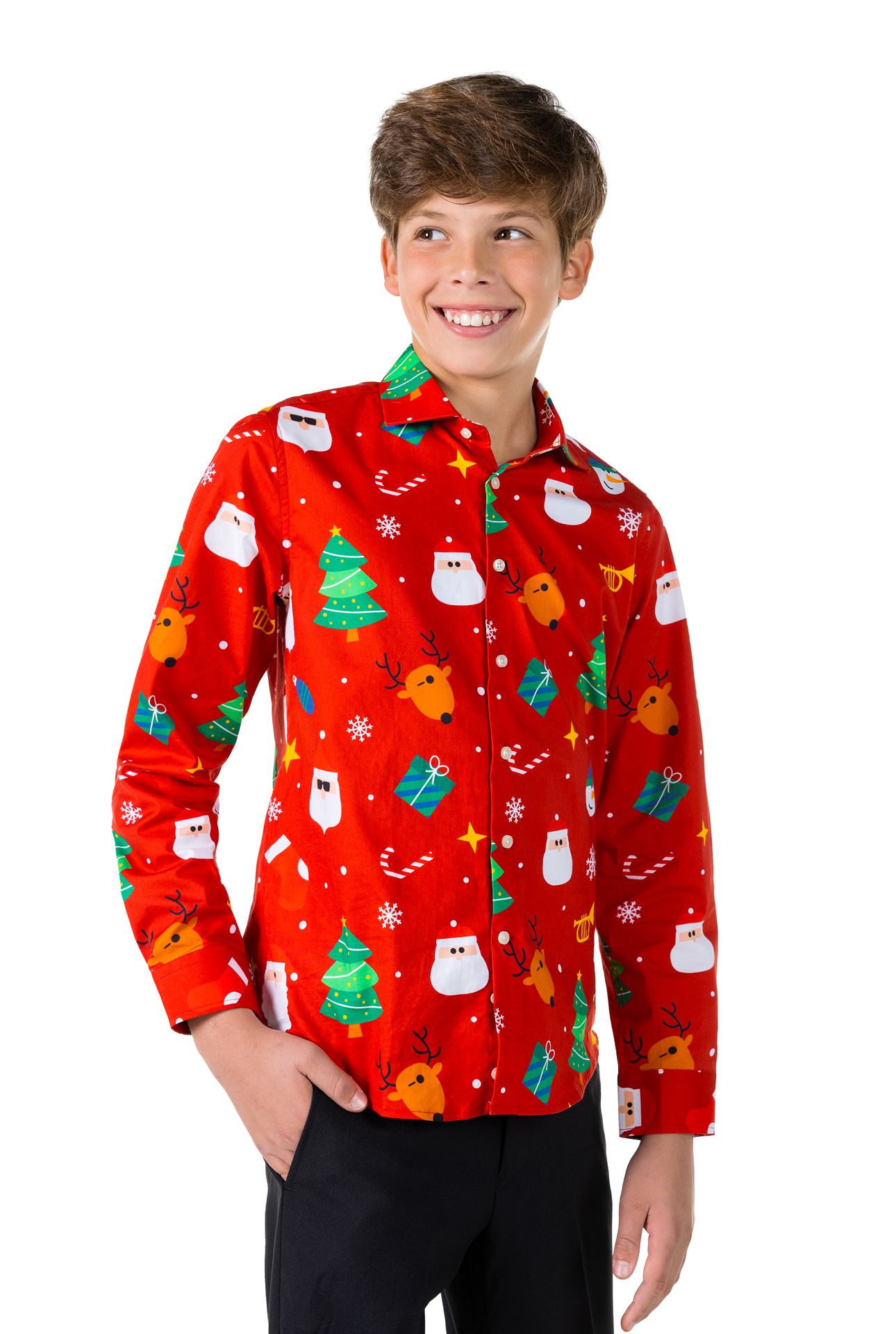 Festivity Red shirt Tiener Jongens Opposuits