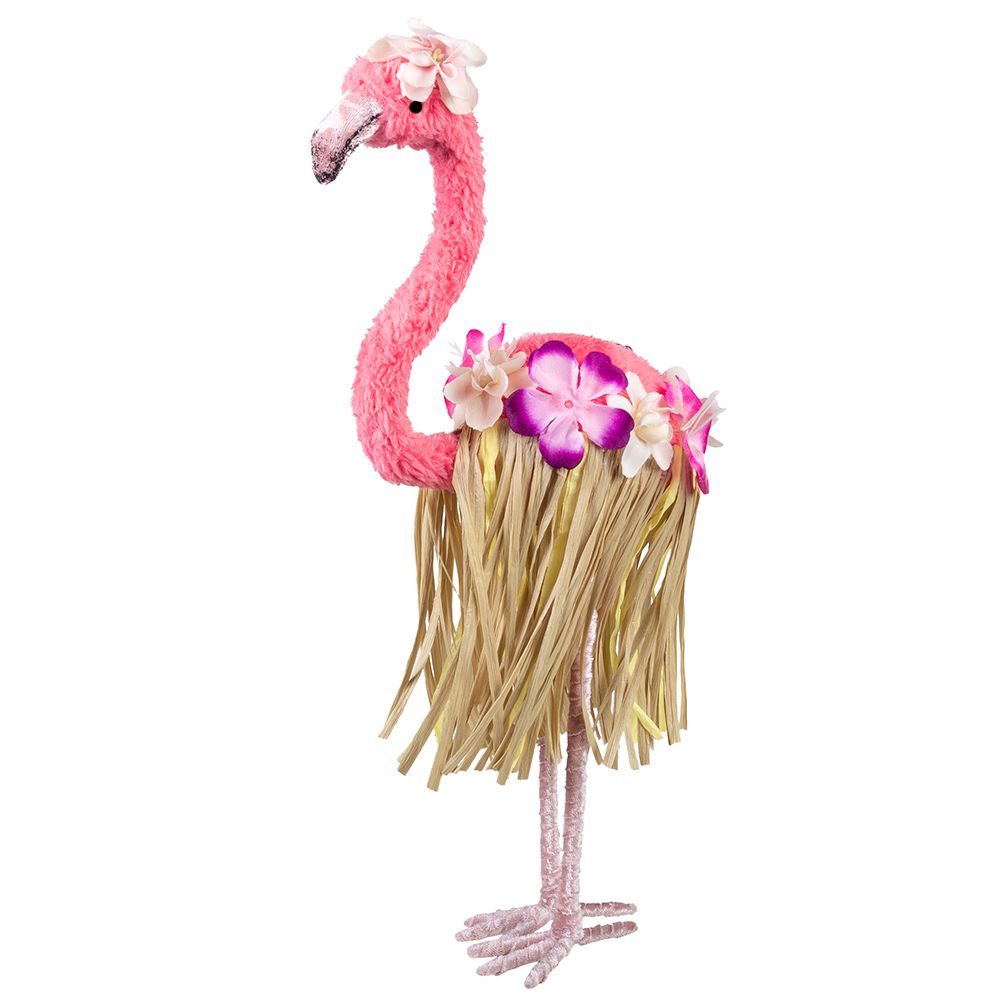 Flamingo met hawaii rokje decoratie