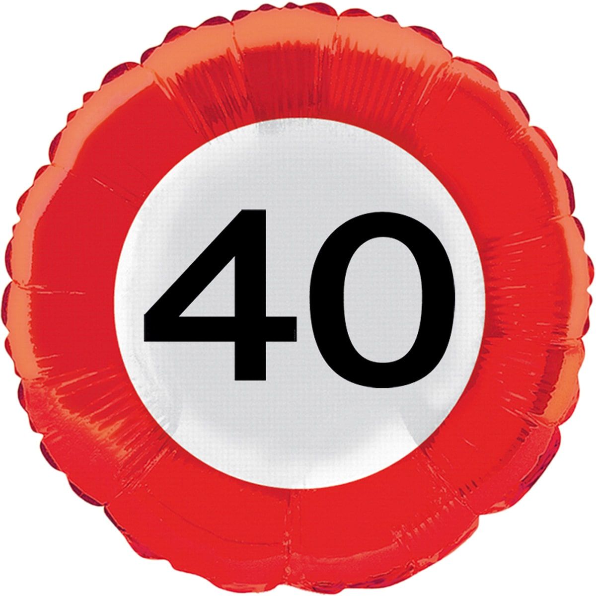 Folieballon 40 jaar verkeersbord