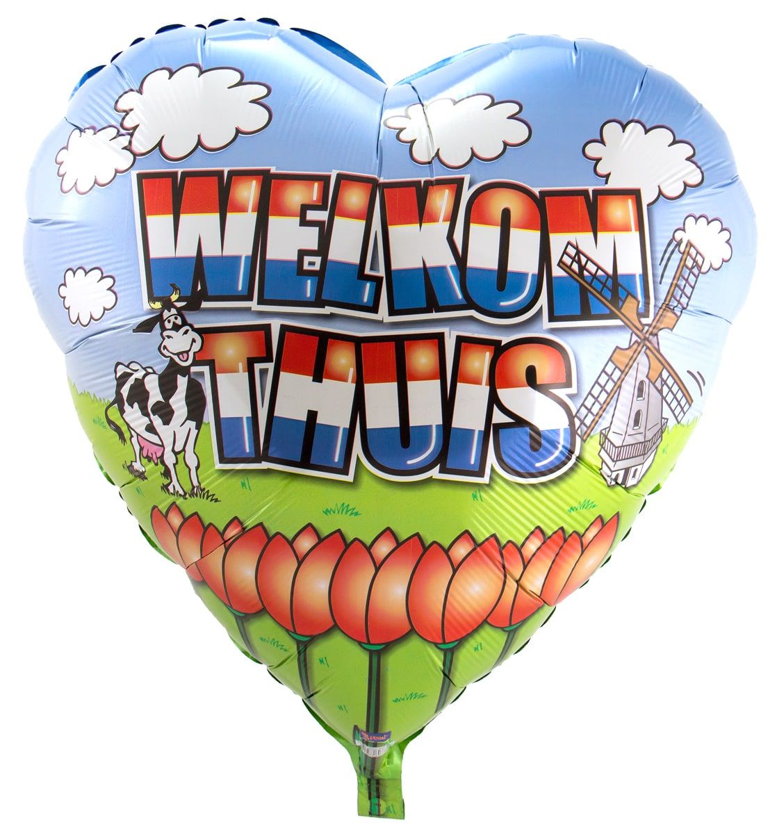 Folieballon hartvorm welkom thuis 71cm