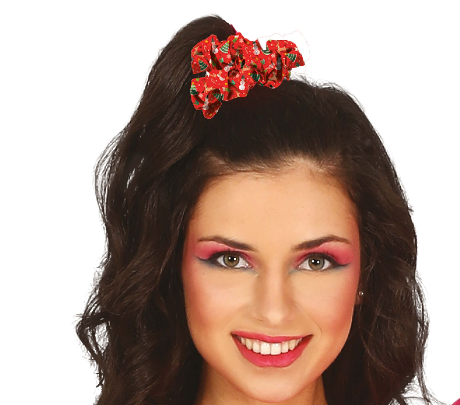 Foute kerst haar schrunchie rood 3 stuks