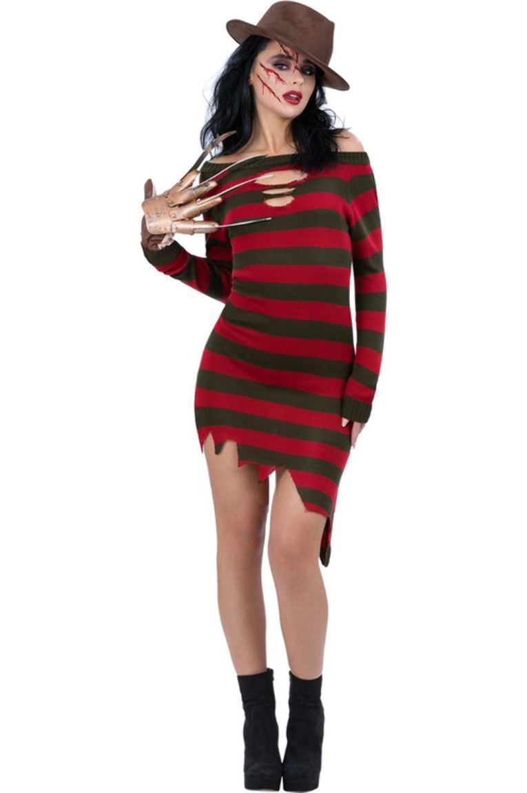 Freddy Krueger Kostuum Dames Rood