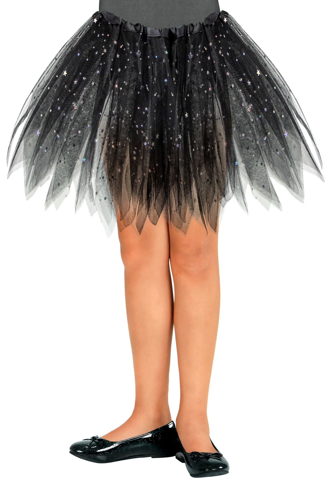 Glitter sterren tutu zwart kinderen