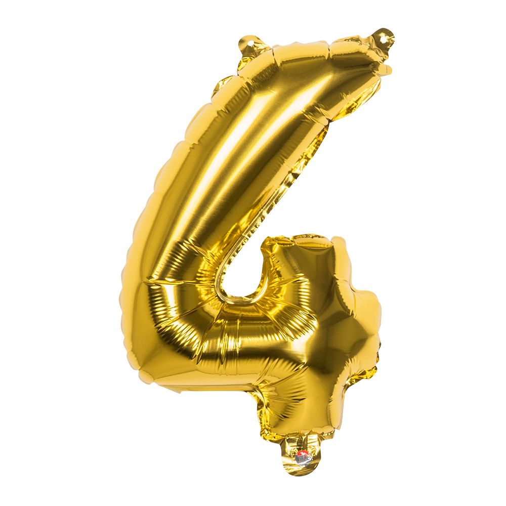 Gouden ballon cijfer 4