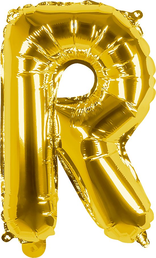 Gouden ballon letter R |
