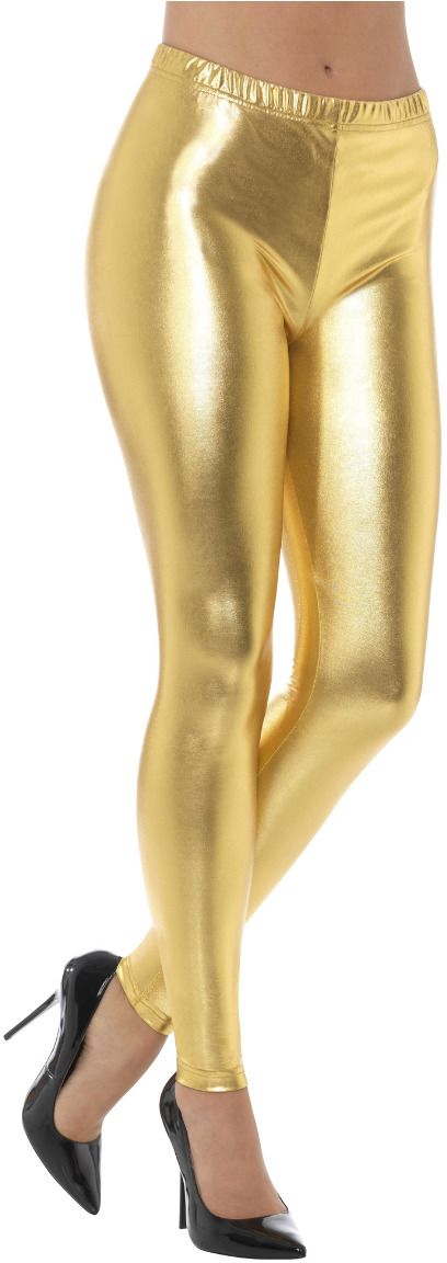 Gouden jaren 80 metallic leggings