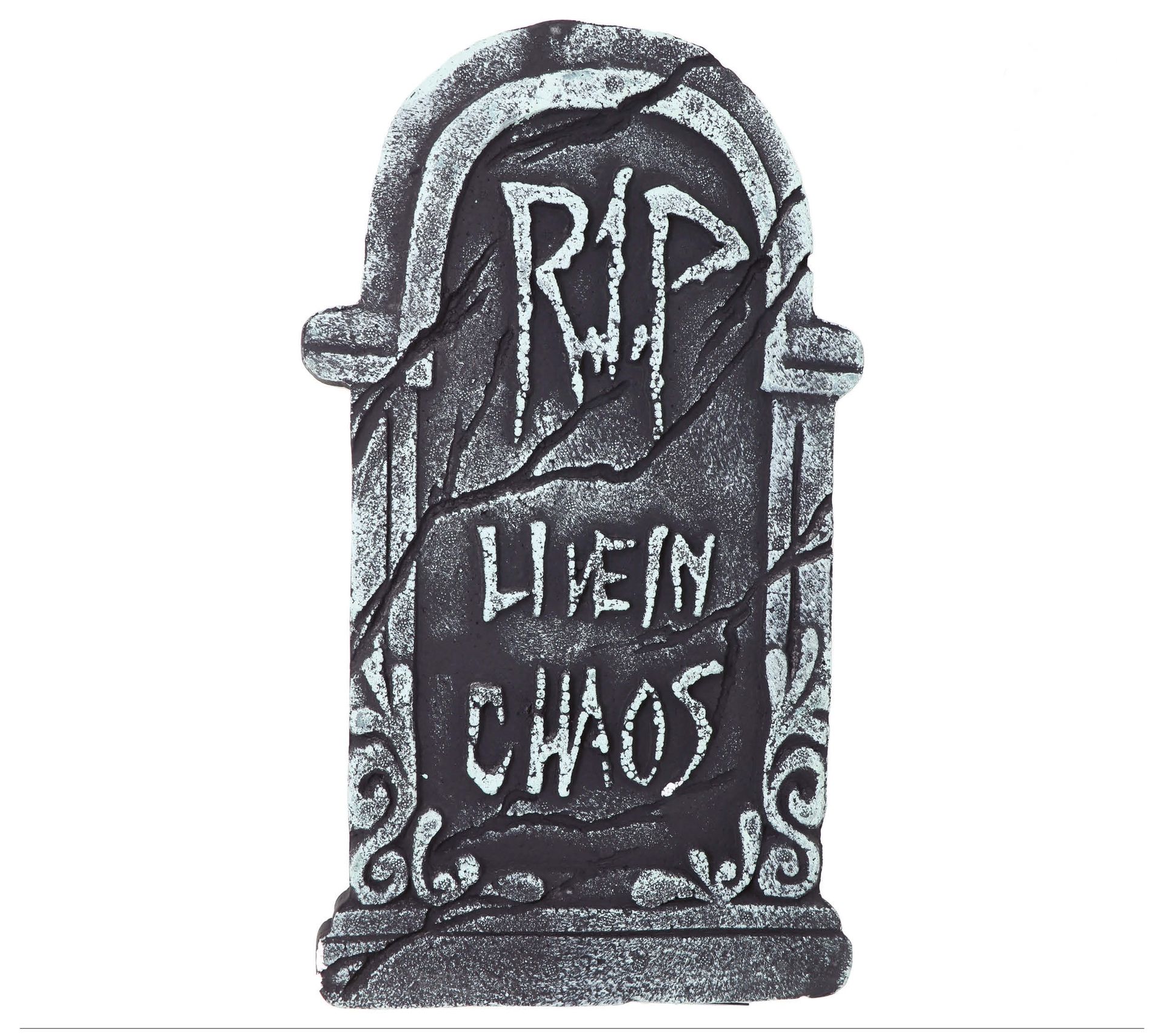 Grafsteen 'Live in chaos' 43 x 22 cm halloween