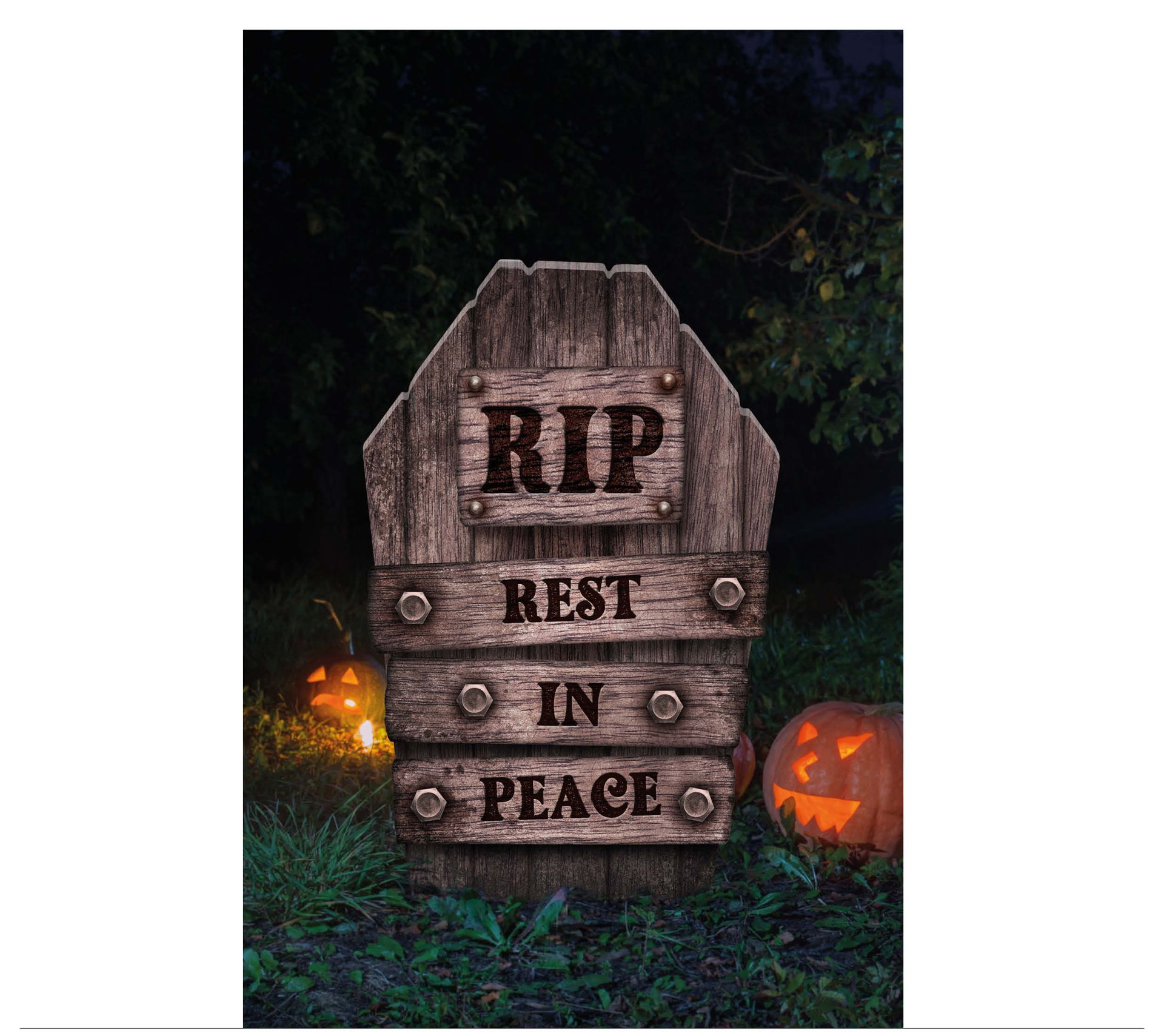 Grafsteen 'Rest in peace' 56 cm halloween