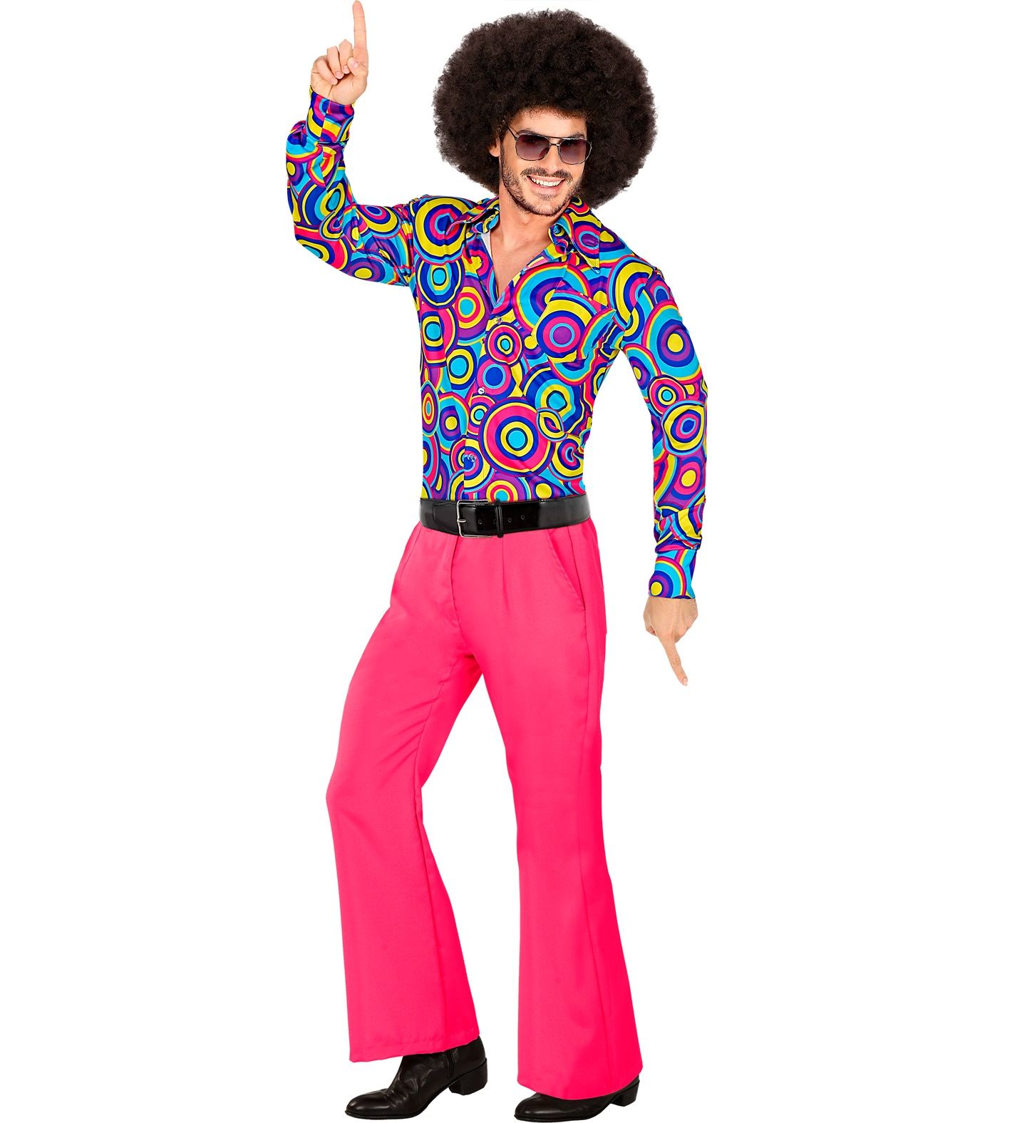 Groovy style disco broek roze mannen