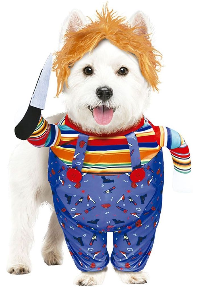 Halloween chuckyoutfit hond