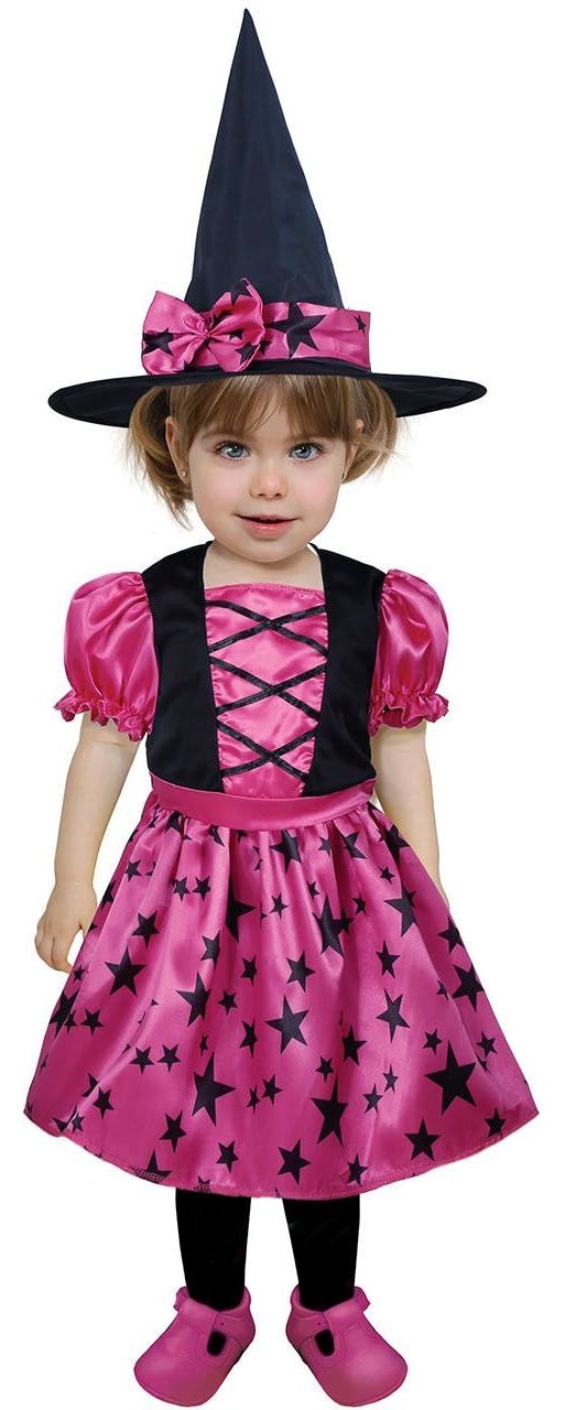 Halloween roze sterren heks jurkje baby