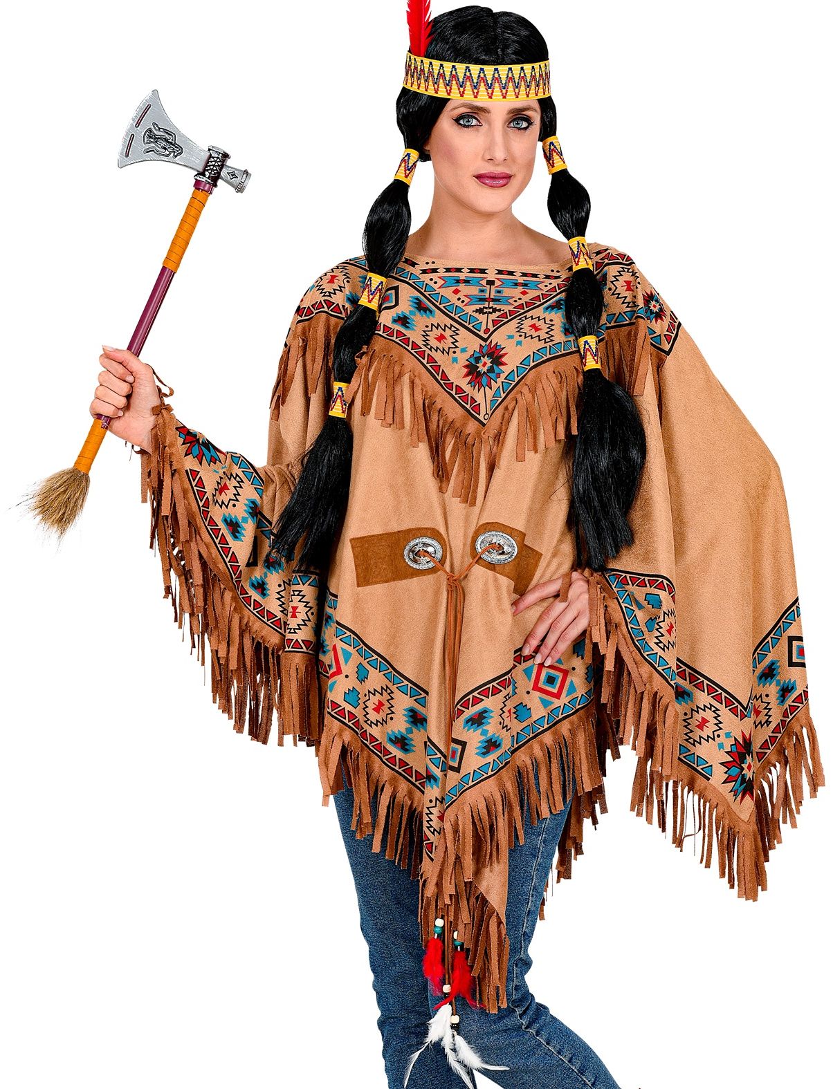 Indiaan poncho dames luxe