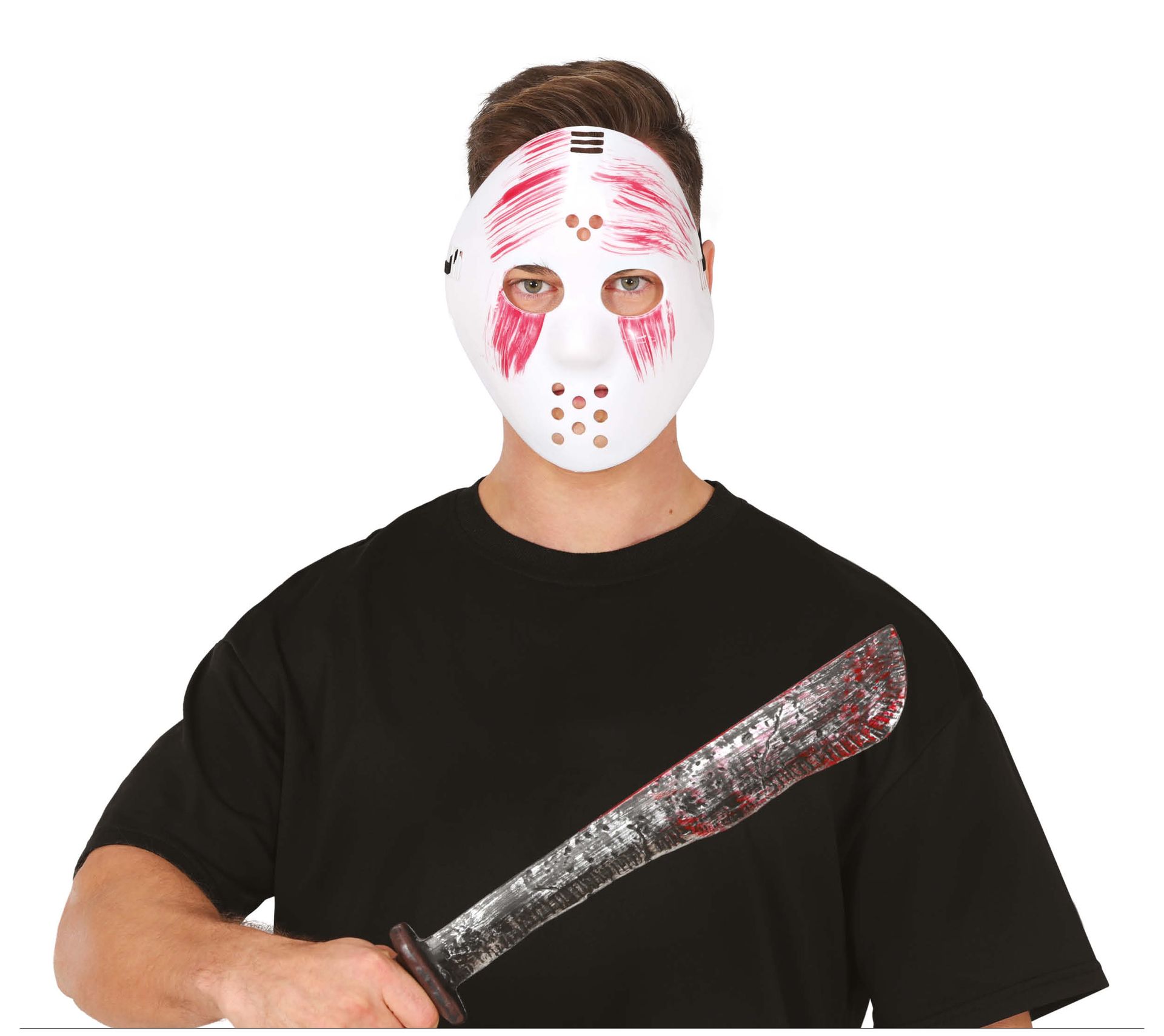 Jason Voorhees masker met machete halloween